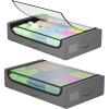 image:imageFDW Under Bed Storage Containers 2Pack Closet Organizers Foldable Storage Bins with Clear Window Storage Containers for Shoes and Books BlackGrey