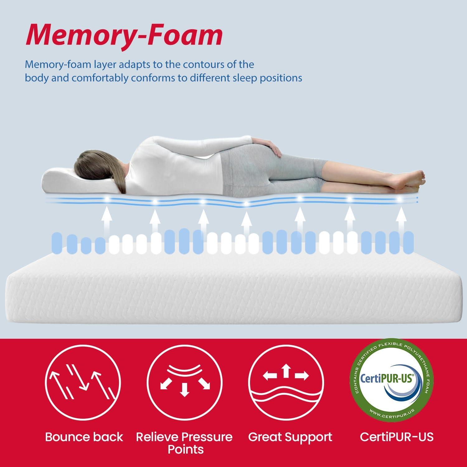 image:imageFDW 8 Inch King Mattress Gel Memory Foam Mattress for Cool Sleep amp Pressure Relief Medium Firm Mattresses CertiPURUS CertifiedBedinaBoxPressure Relieving 8 inch King