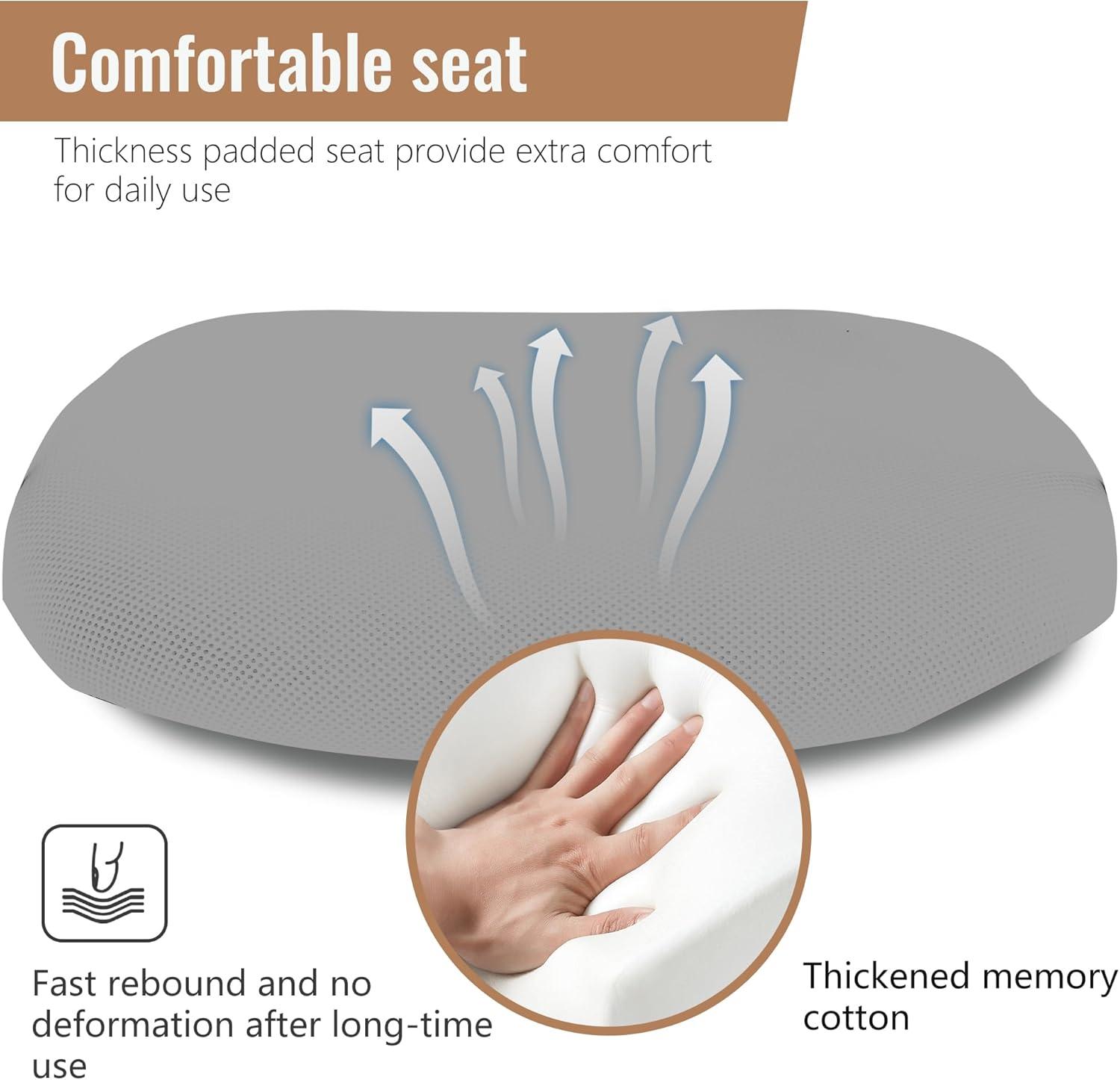 image:imageFDW Home Office Chair Mid Back PC Swivel Lumbar Support Adjustable Desk Task Computer Ergonomic Comfortable Mesh Chair with Armrest BlackGrey