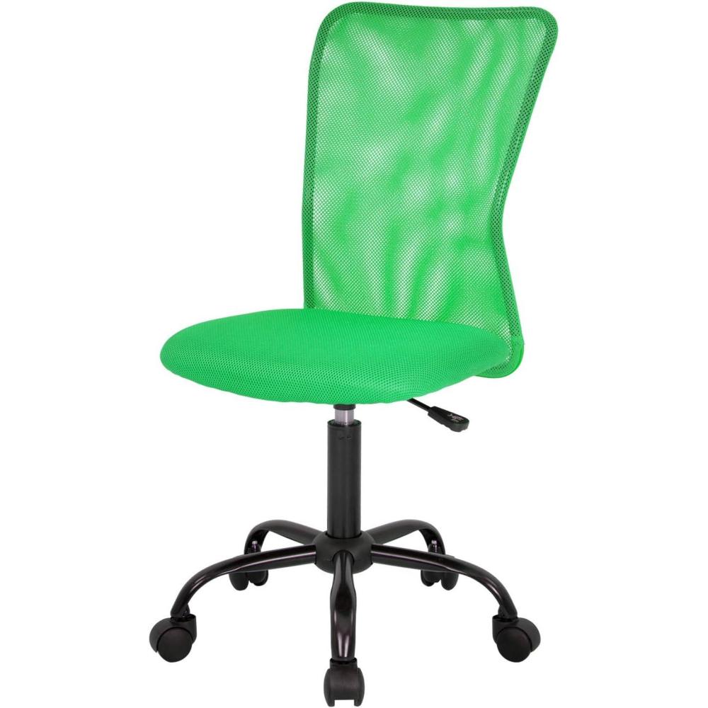 image:imageFDW Home Office Chair Mid Back Mesh Desk Chair Armless Computer Ergonomic Task Rolling Swivel Chair Back Support Adjustable Modern with Lumbar SupportBlueGreen