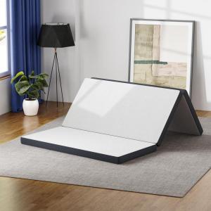 FDW Mattress/Foldable Mattress for Kids and Adults/Medium-Firm Mattress with a Collapsible and Washable Cover/Suitable for RV Travel Camping Guest,Queen(Full)