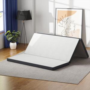 FDW Mattress/Foldable Mattress for Kids and Adults/Medium-Firm Mattress with a Collapsible and Washable Cover/Suitable for RV Travel Camping Guest,Queen(Queen)