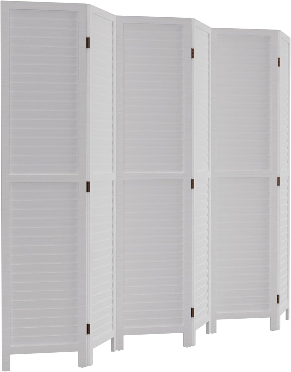image:image3 Panel Wood Room Divider 43 Ft Tall Privacy Wall Divider 677 x 169 Each Panel Folding Wood Screen for Home Office Bedroom Restaurant BrownCream