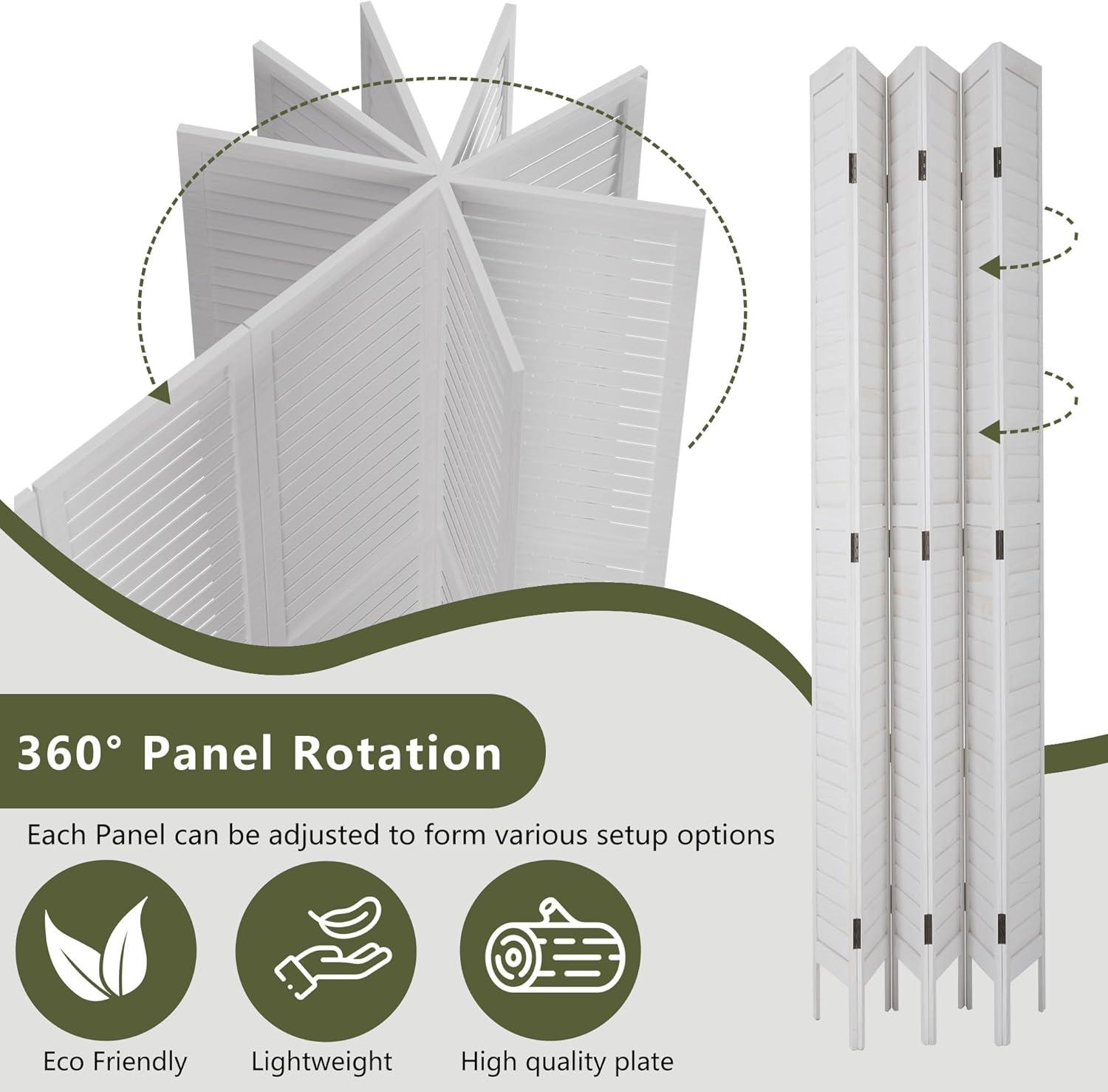 image:image3 Panel Wood Room Divider 43 Ft Tall Privacy Wall Divider 677 x 169 Each Panel Folding Wood Screen for Home Office Bedroom Restaurant BrownCream