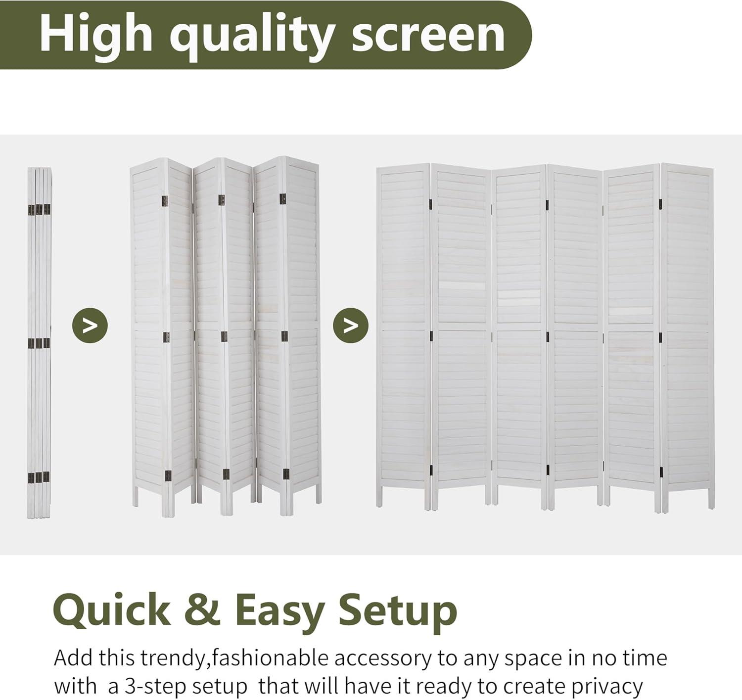 image:image3 Panel Wood Room Divider 43 Ft Tall Privacy Wall Divider 677 x 169 Each Panel Folding Wood Screen for Home Office Bedroom Restaurant BrownCream