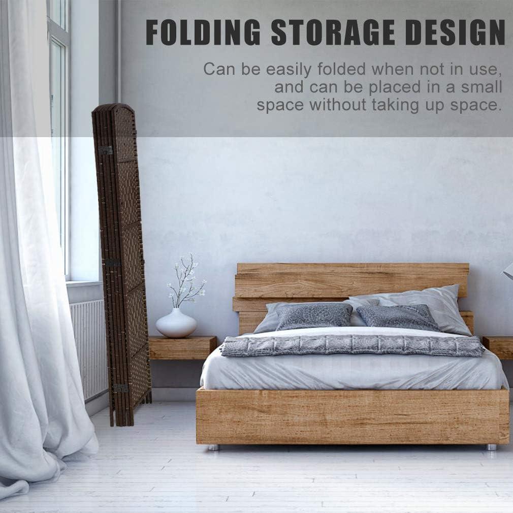 image:imageFDW Room Divider Folding Privacy Divider 6 Ft Indoor Wall Divider Portable Partition Wood Screen Brown 4 PanelBrown