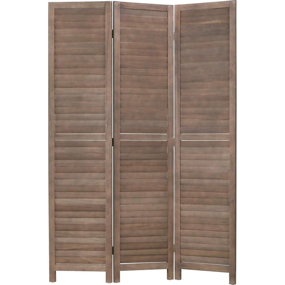 image:image3 Panel Wood Room Divider 43 Ft Tall Privacy Wall Divider 677 x 169 Each Panel Folding Wood Screen for Home Office Bedroom Restaurant BrownBrown