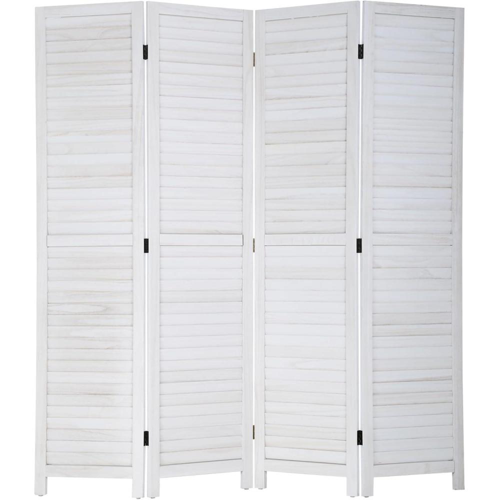 image:image3 Panel Wood Room Divider 43 Ft Tall Privacy Wall Divider 677 x 169 Each Panel Folding Wood Screen for Home Office Bedroom Restaurant BrownCream