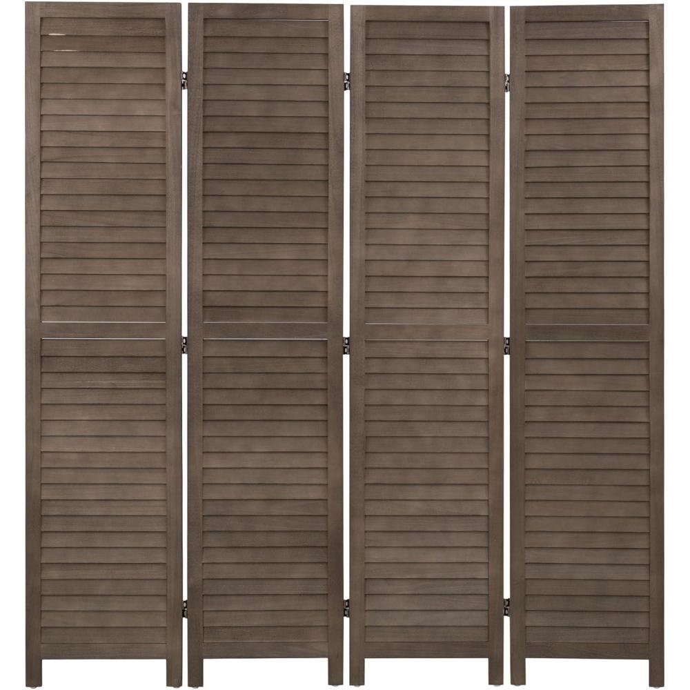 image:image3 Panel Wood Room Divider 43 Ft Tall Privacy Wall Divider 677 x 169 Each Panel Folding Wood Screen for Home Office Bedroom Restaurant BrownDark Brown