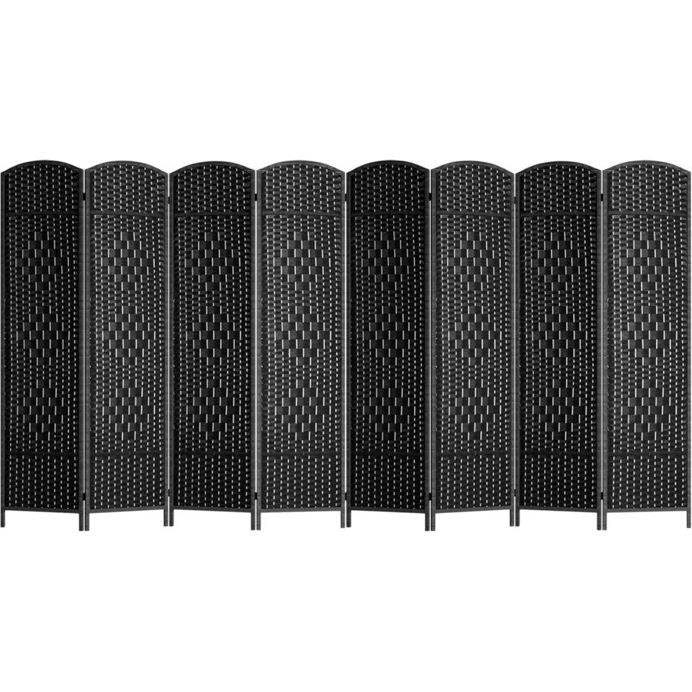 image:imageFDW Room Divider Folding Privacy Divider 6 Ft Indoor Wall Divider Portable Partition Wood Screen Brown 4 PanelCoal Black