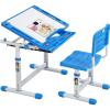 image:imageFDW Kids Desk Children Writing Student Desk Drafting Table Height Adjustable Study Table and Chair with Drawers StoragePinkBlue