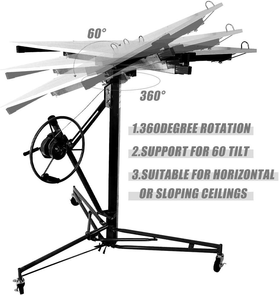 image:imageDrywall Lift 11 Drywall Panel Hoist Construction Rolling Caster Wheel Lockable Tool Jack Lifter Jack Drywall Lift Construction Tools Black