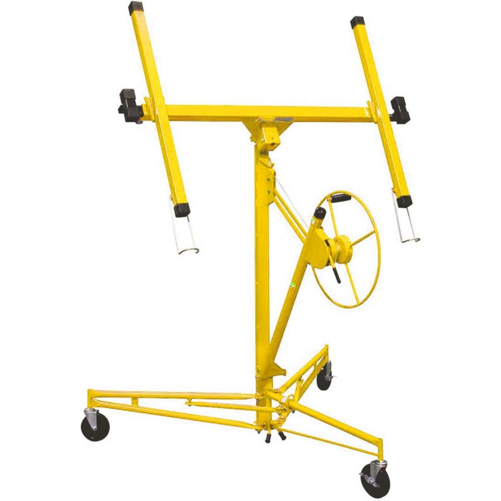 image:imageDrywall Lift 11 Construction Rolling Caster Wheel Lockable Tool Drywall Panel Hoist Jack Lifter Jack Drywall Lift Yellow