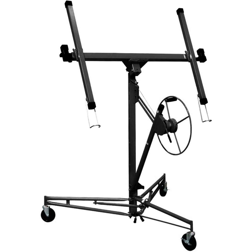 image:imageDrywall Lift 11 Drywall Panel Hoist Construction Rolling Caster Wheel Lockable Tool Jack Lifter Jack Drywall Lift Construction Tools Black