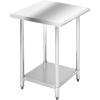 image:imageStainless Steel Work Table Kitchen Work Table Scratch Resistent Commercial Work Table Metal Table with Adjustable Table Foot for Kitchen Home Restaurant 24Wx24L